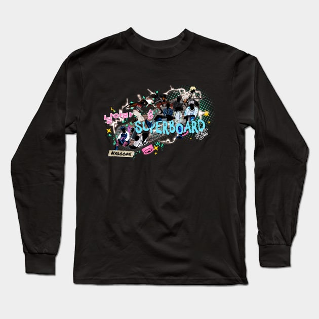 stray kids super board kpop Long Sleeve T-Shirt by Afire